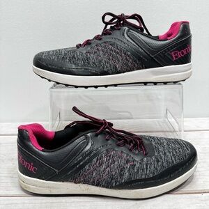 Etonic Golf Women G-SOK Spikeless Golf Shoes Black and Hot Pink Padded Comfort